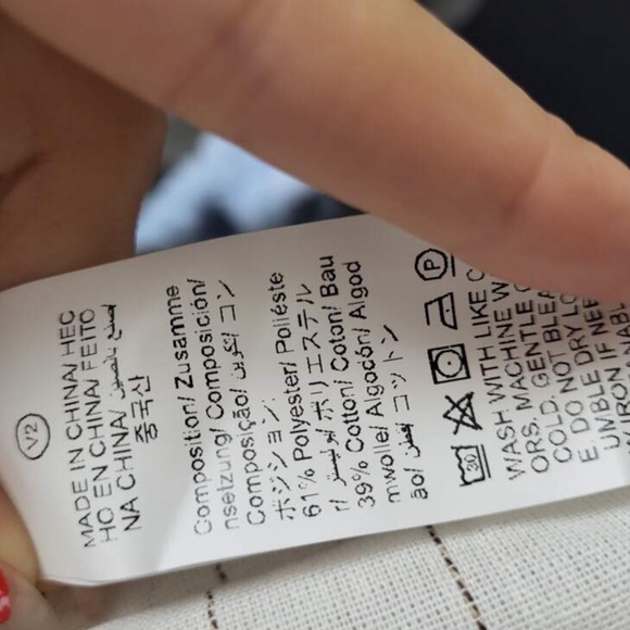 Oversized cotton white stripe button down blouse M - Picture 7 of 9